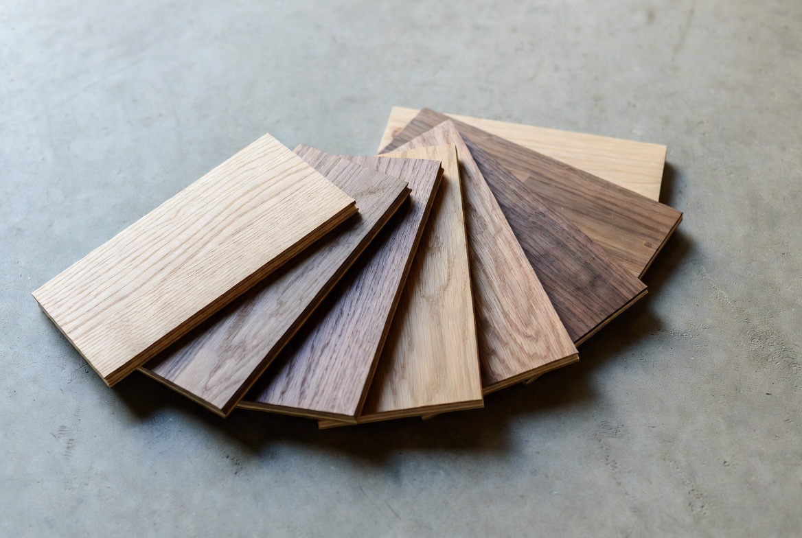 Hand-selected hardwood floor samples